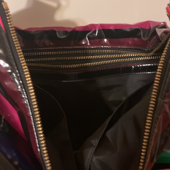 Kate Spade rainbow striped purse. PVC material. - Picture 3 of 3